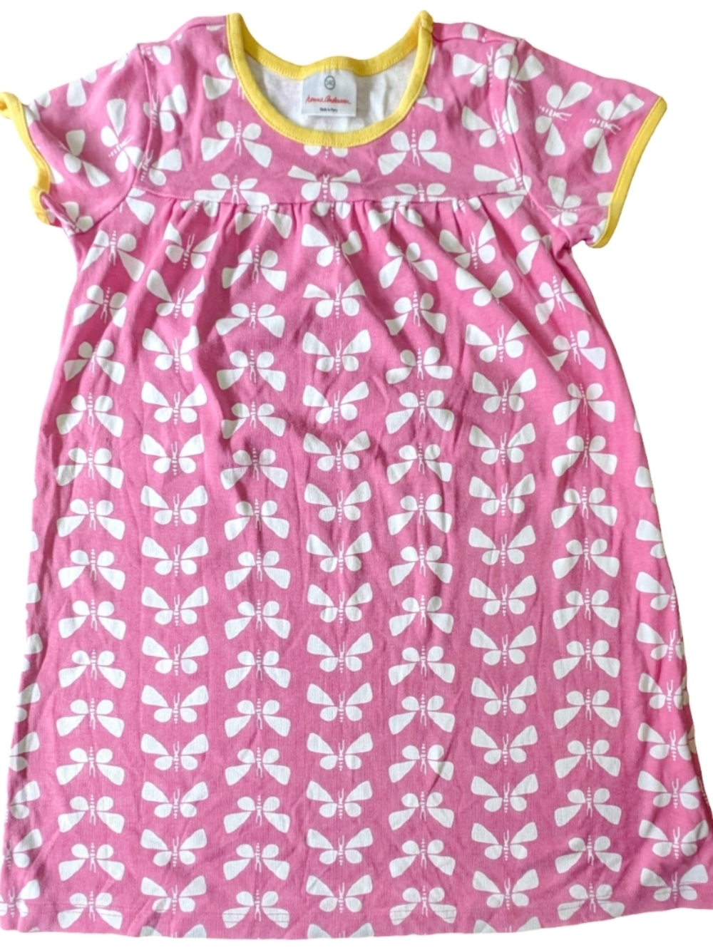 Hanna Andersson Pink Butterfly Dress Size 140 (10)‎ Organic Cotton Play Dress 🦋